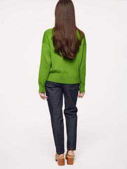 CONTE LDK 286 Джемпер свободного силуэта из пряжи с хлопком green - Conte elegant фото 5