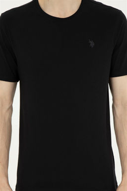 Мужская черная базовая футболка - U.s. polo assn фото 6