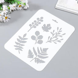 Трафарет пластиковый «Разные листья» 16×22 см