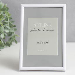 Фоторамка для фото 10×15 см Decoline, пластик, белый
