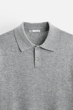 WOOL - CASHMERE KNIT POLO SHIRT - Zara фото 17