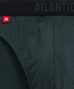 ATLANTIC 3MP-094 Трусы спорт Solid - набор 3 шт. черный + изумрудный + каберне  фото 6