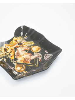 Тарелка плоская новогодняя «Роскошного года», 15.1×17.3 см, стекло