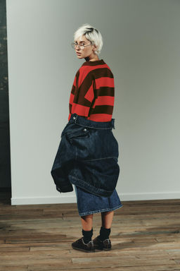 STRIPED KNIT POLO JUMPER - Zara фото 5