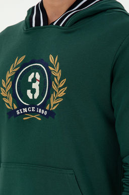 Мужской темно-зеленый свитшот Неожиданная скидка в корзине