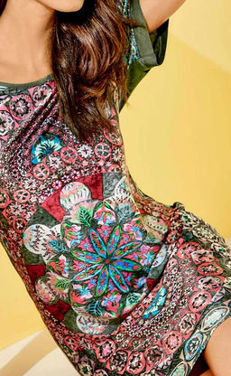 Платье, зелено-пестрое - Linea tesini фото 5