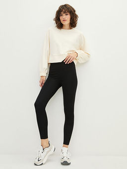 Kad?n Beli Lastikli D?z Tayt