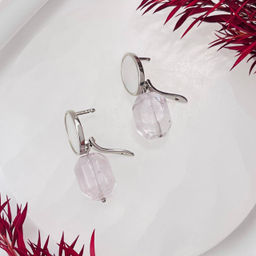 Серьги лавандовый Аметист с Перламутром - Радуга самоцветов фото 3