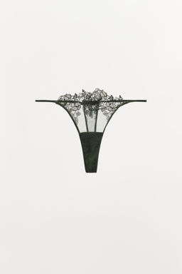 LACE MESH THONG