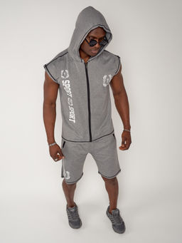 Спортивный костюм летний мужской светло-серого цвета 2265SS - FUYOUKAI фото 11