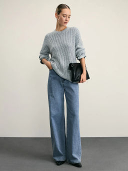 Джемпер свободного кроя крупной вязки / Zarina  фото 2