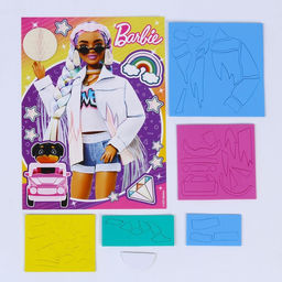 Набор для детского творчества «Барби» аппликация из эва, гоф. бумаги, 17 × 23 см