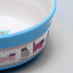 Миска керамическая Кошачья жизнь 300 мл 12,7 х 5 см, голубая - Пижон фото 4