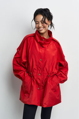 Куртка-реглан на кулиске Красный