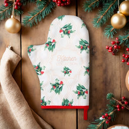 Варежка - прихватка «Этель» Christmas melody, 20×28 см, саржа, хлопок 100%, ватин 250 г/м²