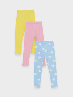 Beli Lastikli ?i?ekli K?z Bebek Tayt 3l?