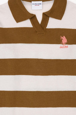 Свитер U.S. Polo Assn для девочки с камнями  фото 10