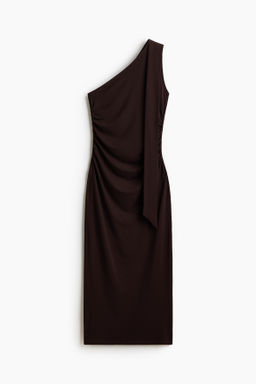 Vestido drapeado de un hombro