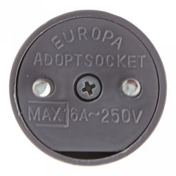 Переходник 16А 4,5х3,5х3см, круглой формы, с тремя отверстиями, пластик/металл, серый (Россия) - Домашняя мода фото 3