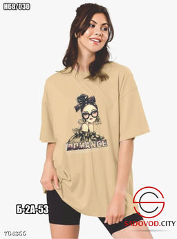 Женская футболка оверсайз с принтом
