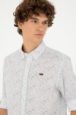 Мужская рубашка с длинным рукавом Stone Неожиданная скидка в корзине - U.s. polo assn фото 2