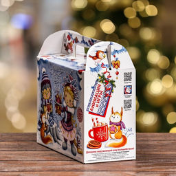 Цена за 5 шт. Подарочная коробка Угощение к чаю , Чемодан 23 х 10,5 х 16,5 см - Simaland фото 5