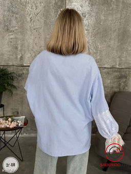 Рубашка женская с гипюром - Bruno фото 3