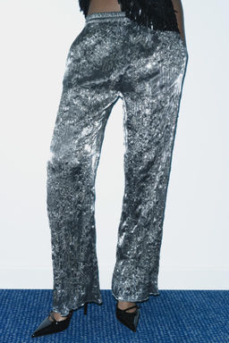 ZW COLLECTION SEQUIN TROUSERS - Zara фото 2