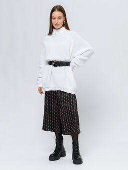 Джемпер белого цвета с высоким горлом - 1001dress фото 4