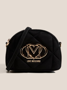 Кросс-боди LOVE MOSCHINO EMBOSSED Q SUEDE Артикул 4626079, черный