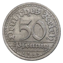 50 пфеннигов 1919 года G Германия