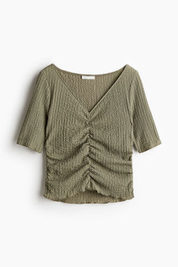 Top drapeado con textura - H&m фото 4