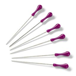 PRYM 028800 Иглы для закалывания с грушевидными головками 10 г 38 мм в пластиковой упаковке фиолетовые