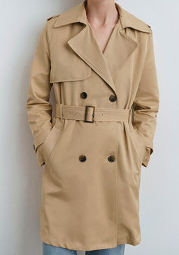 Kahverengi Trenckot - Mavi фото 6