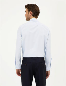 A__k Mavi Regular Fit Uzun Kollu Basic G_mlek