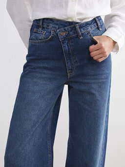 Wideleg Kad?n Jean Pantolon