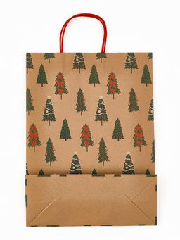 Набор подарочных пакетов «Новогодние ёлочки», 3 шт., 25×4×30.5 см, 30×40×11.5 см, 18×23×10 см
