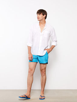 K?sa Boy Bask?l? Erkek Deniz ?ortu