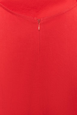 VESTIDO MIDI TUBO DRAPEADO CUT OUT / Rojo - Zara фото 11