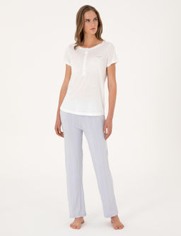 Beyaz 3l_ Lohusa Pijma Tak_m_