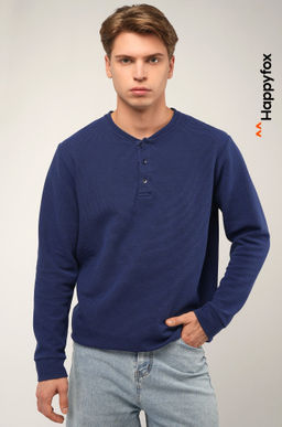 Мужской лонгслив на пуговицах Happyfox