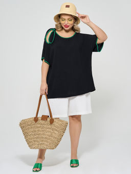 Блузка 0324-1 чёрный - Dora фото 9