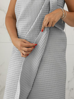 Полотенце для тела 90x150 светло-серый вафельное полотно