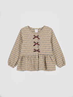 Fiyonk Detayl? K?z ?ocuk G?mlek ve Tayt