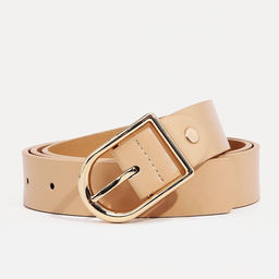 Ремень женский, ширина 2,8 см, винт, пряжка металл, цвет бежевый