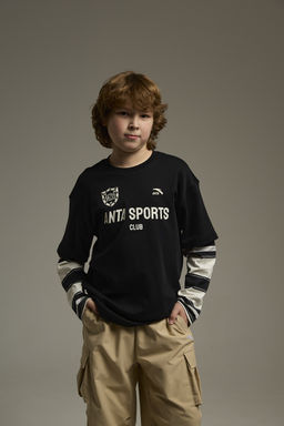 Лонгслив Черный