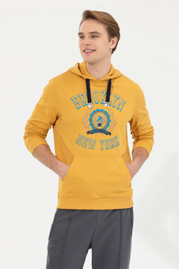 Мужская толстовка с капюшоном цвета шафрана - U.s. polo assn фото 7