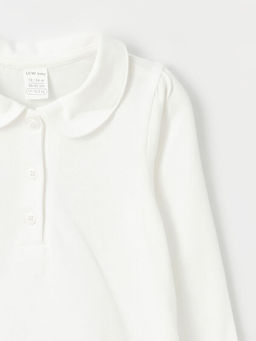 Bebe Yaka Uzun Kollu Basic K?z Bebek Ti??rt - Waikiki фото 2