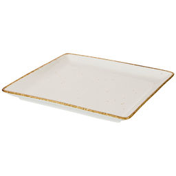 Цена за 3 шт. ТАРЕЛКА ОБЕДЕННАЯ КВАДРАТНАЯ NATURE 25,5 СМ - Bronco фото 2