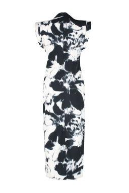 TRENDYOLMILLA Cok Renkli Cicekli Dik Yaka Vatkal? Bodycone/Vucuda Oturan Orme Maxi Kalem Elbise TWOSS24EL00841  фото 9